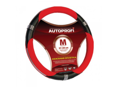 Оплетка "АВТОПРОФИ" имитация нат.кожи черная AP-150 BK/RD M 1/20 от Autoprofi Оплетка "АВТОПРОФИ" имитация нат.кожи черная AP-150 BK/RD M 1/20