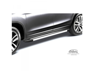 Порог алюминиевый Arbori Luxe Silver 1600 без крепежа