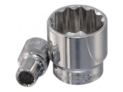 Головка торцевая 12 гранная 1/2"DR 27 мм., Ombra 112327