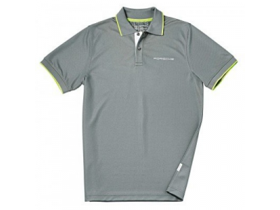 Мужское поло Porsche Men’s Polo Shirt Sport, Grey-Green, артикул WAP54200S0G от VAG Мужское поло Porsche Men’s Polo Shirt Sport, Grey-Green, артикул WAP54200S0G